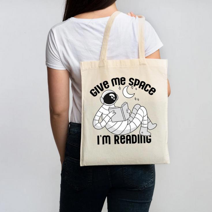 GIVE ME Space I'm Reading Kids Astronaut Book Reader Meme Premium Tri-Blend Canvas Tote Bag