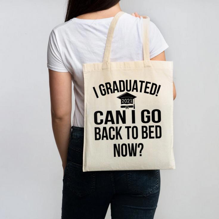 Can I Go Back To Bed Graduation 2021 Canvas Tote Bag