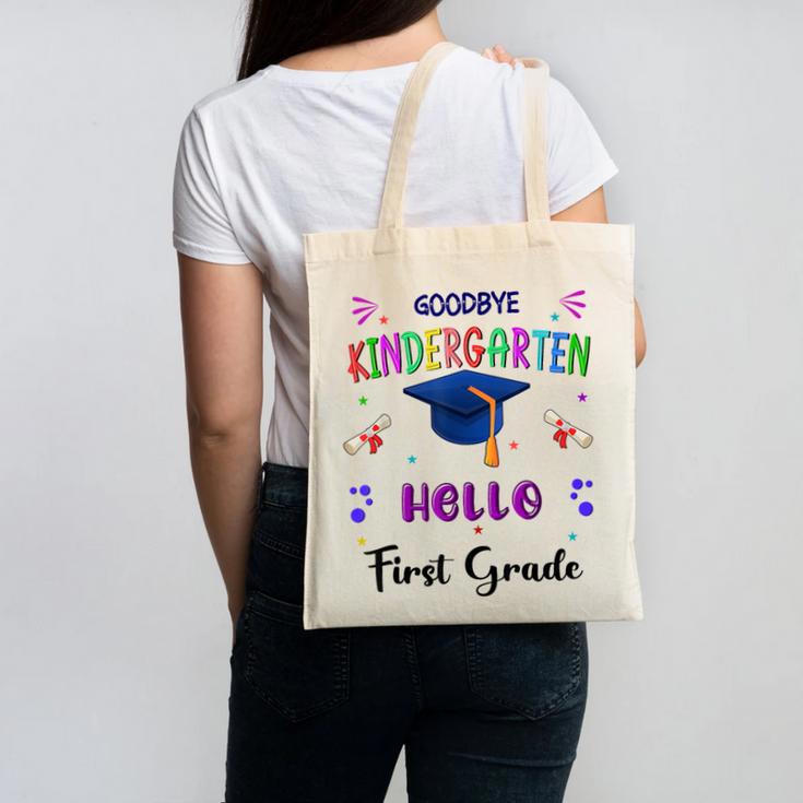 Goodbye Kindergarten Graduation Class 2025 1st Grade Kids Canvas Tote Bag