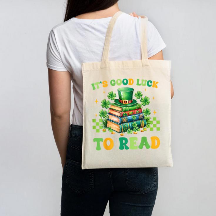 Goods Luck Read Librarian Book Patrick Days Shamrock Clover Canvas Tote Bag Goods Luck Read Librarian Book Patrick Days Shamrock Clover Canvas Tote Bag
