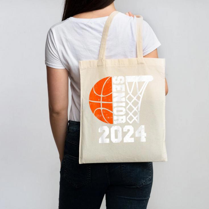 Graduate Senior Class Of 2024 Basketball Player Graduation Canvas Tote Bag