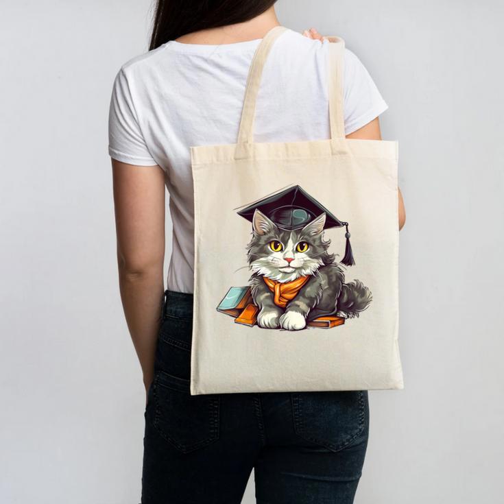 Graduation Cat Graduation Present For Graduate Grad Canvas Tote Bag
