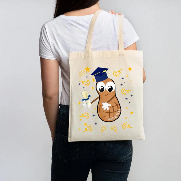 Graduation Flossing Peanut OIT Canvas Tote Bag