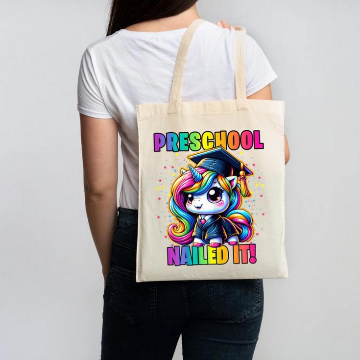 Graduation Preschool Unicorn Nailed It Pre-K Girls Grad Canvas Tote Bag