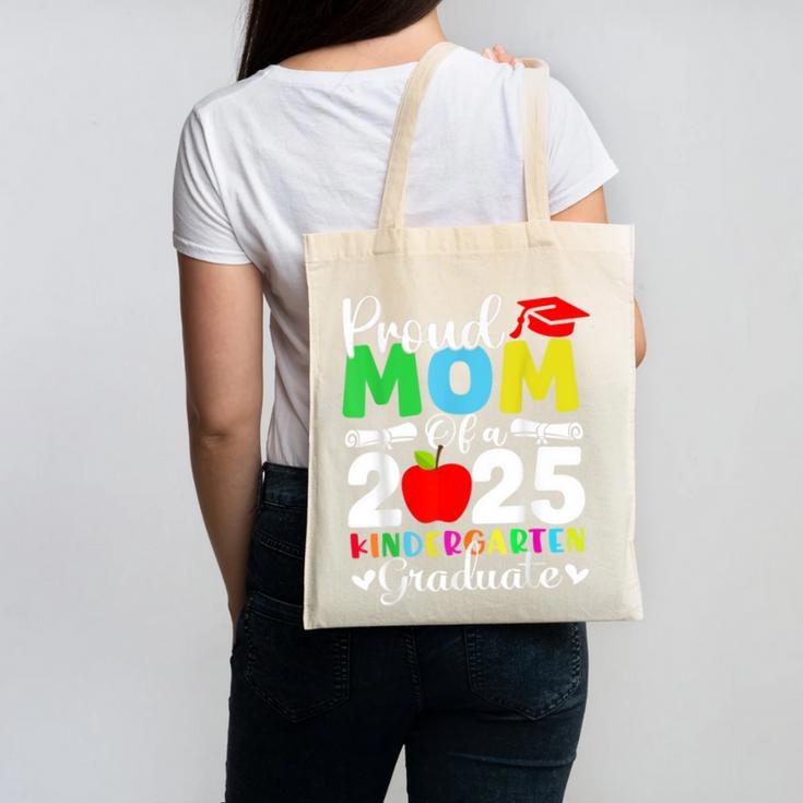 Graduation Proud Mom Of 2025 Kindergarten Graduate Canvas Tote Bag