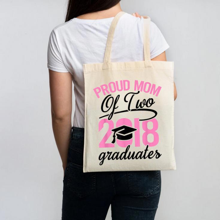 Graduation Shirt For Mom With Twins Proud Mom Of Two Canvas Tote Bag