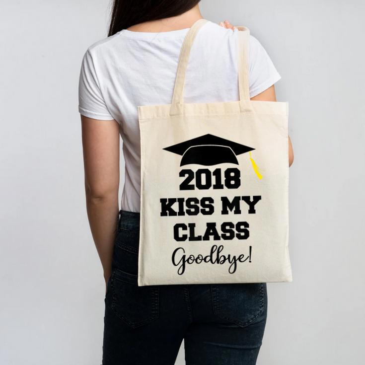 Graduation T Shirt Kiss My Class 2018 Goodbye Canvas Tote Bag