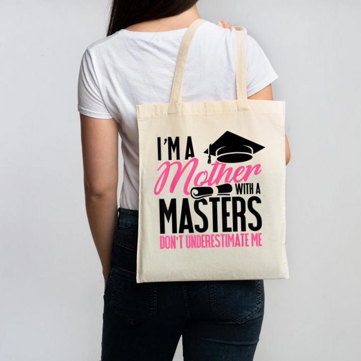 GraduationShirt For Mom Mother With A Master's Degree Tee Canvas Tote Bag