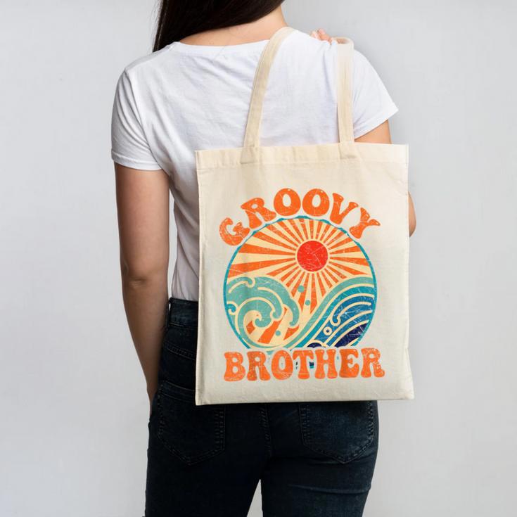 Groovy Brother 70s Aesthetic Nostalgia 1970's Retro Brother Canvas Tote Bag