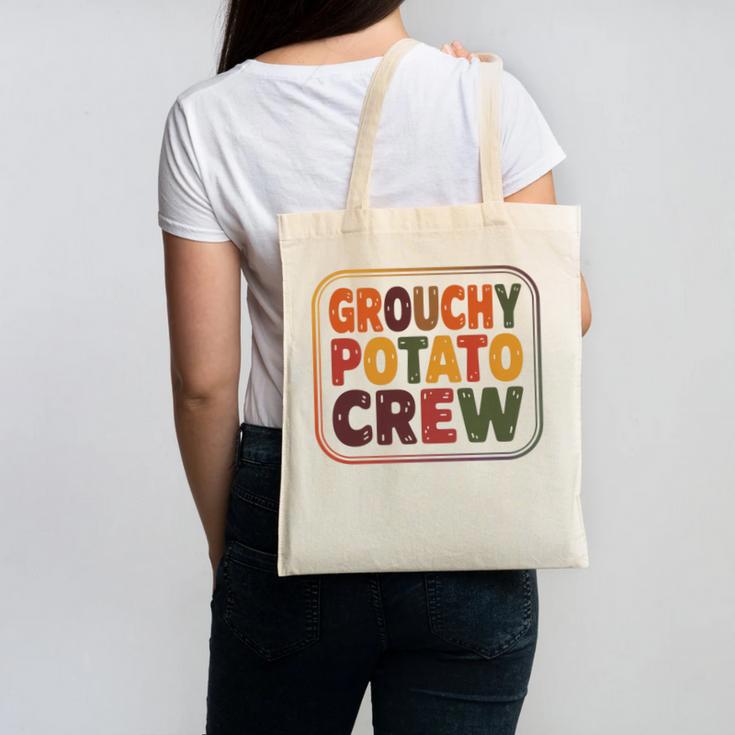 Grouchy Potato Crew Introvert Sarcasm Premium Tri-Blend Canvas Tote Bag