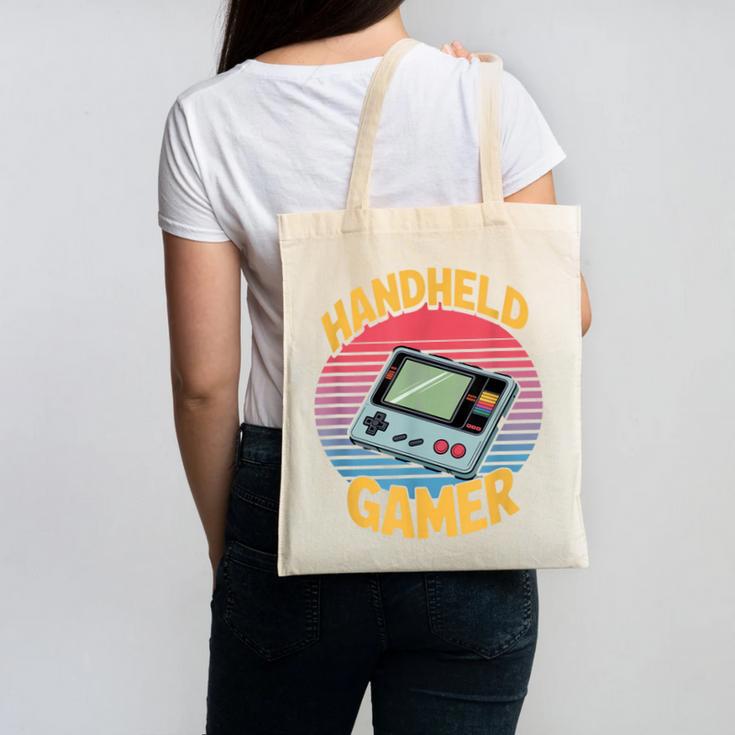 Handheld Gamer Retro Portable Console Nostalgia Canvas Tote Bag