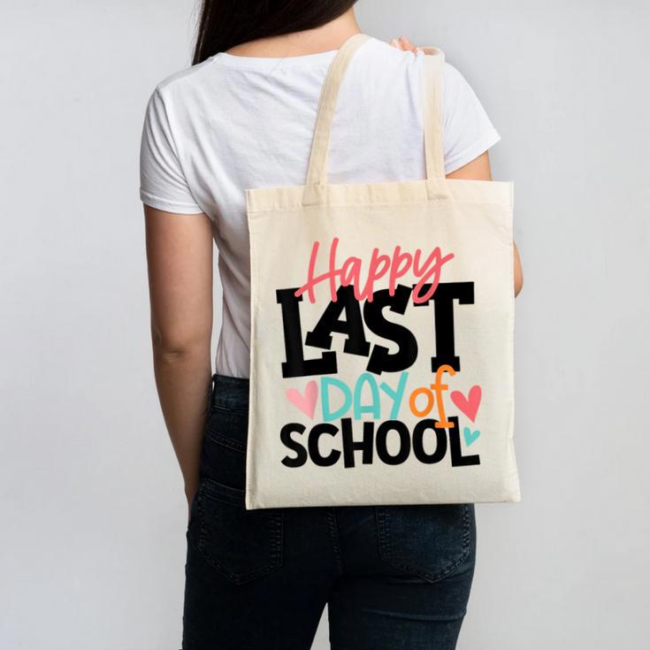 Happy Last Day Of School Kids Teacher Student Graduation Canvas Tote Bag