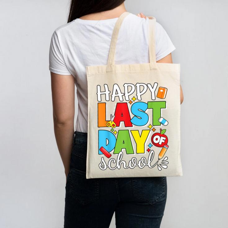 Happy Last Day Of School Teacher Student Graduation Canvas Tote Bag