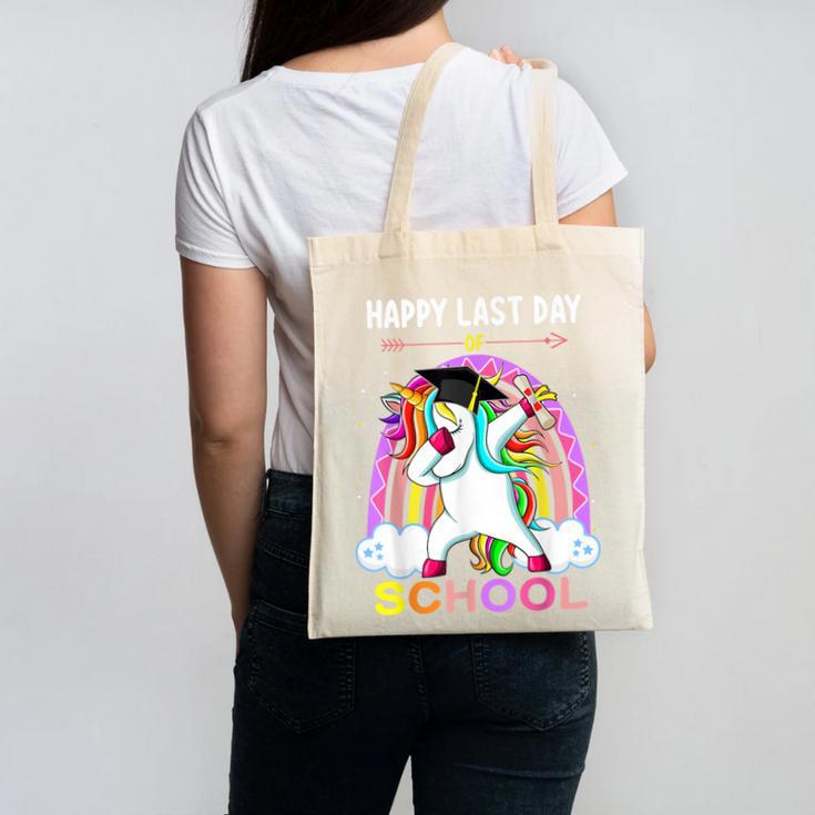 Happy Last Days Of School Graduation Class 2022 Unicorn Girl Canvas Tote Bag