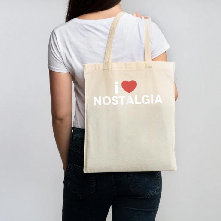 I Heart Love Nostalgia Canvas Tote Bag