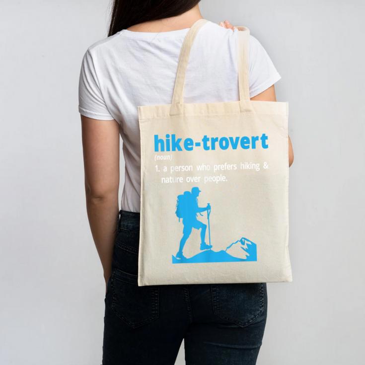 Hike-Trovert Hiking Humor Definition Introvert Canvas Tote Bag Hike-Trovert Hiking Humor Definition Introvert Canvas Tote Bag