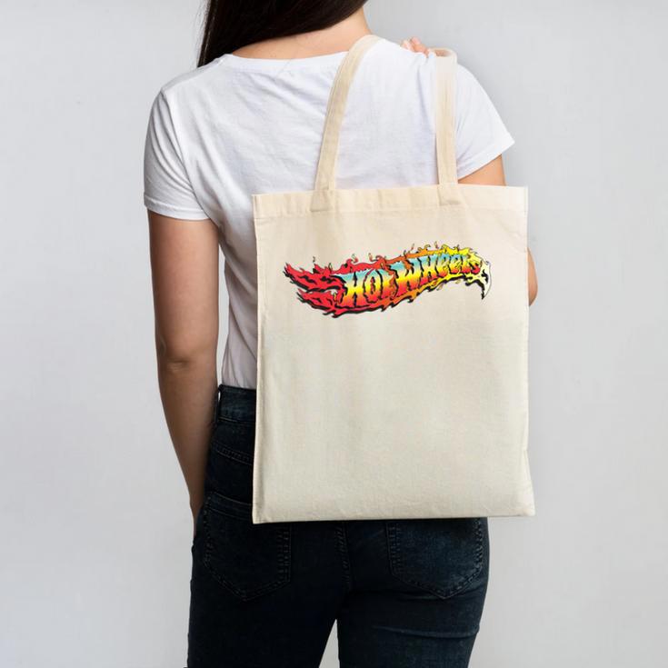 Hot Wheels Comic Book Fire Logo Canvas Tote Bag Hot Wheels Comic Book Fire Logo Canvas Tote Bag