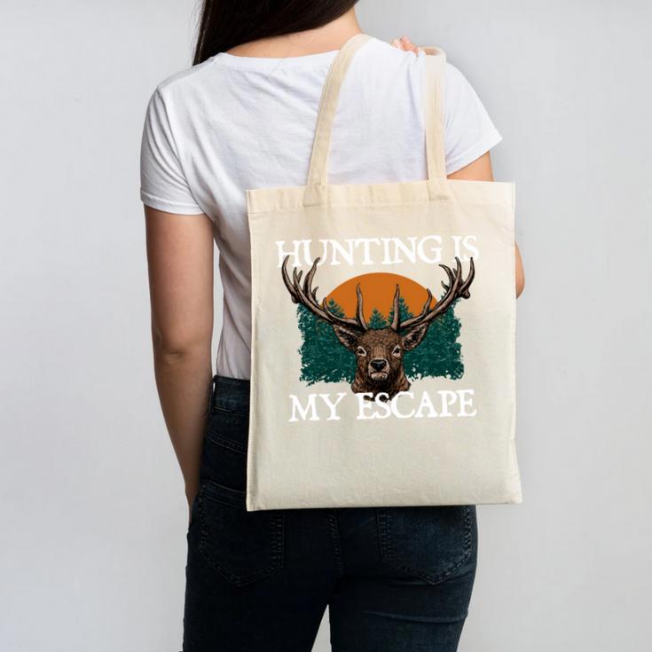 Hunting Is My Escape Introvert Hunter Antisocial Canvas Tote Bag