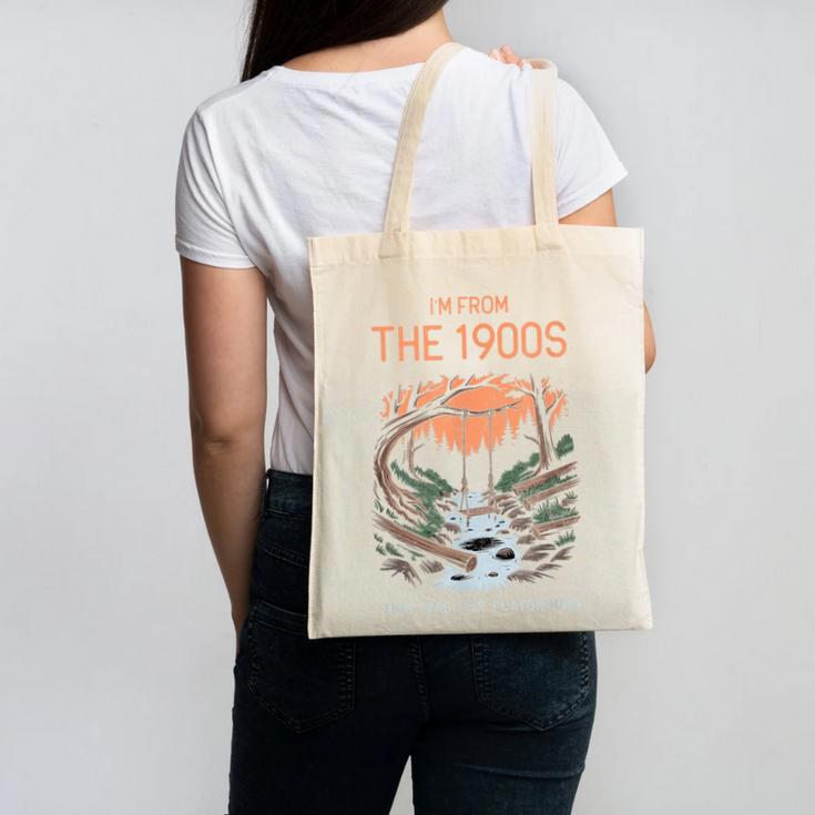 I'm From The 1900s This Was Our Playground Retro Canvas Tote Bag I'm From The 1900s This Was Our Playground Retro Canvas Tote Bag