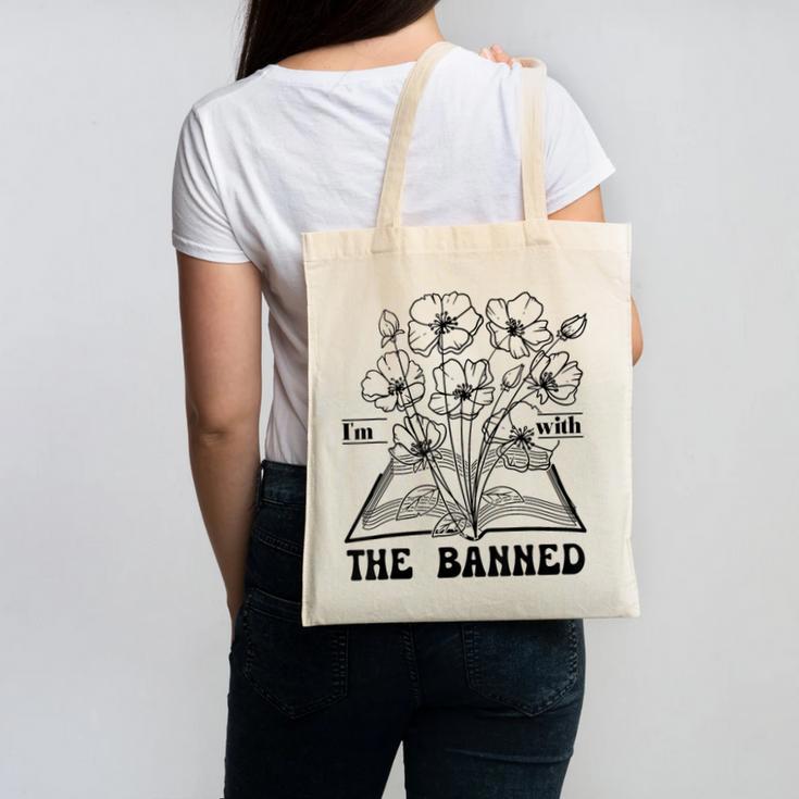 I'm With The Banned Banned Book Club Canvas Tote Bag