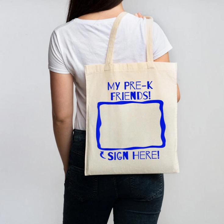 Interactive Preschool Graduation T Shirt Canvas Tote Bag