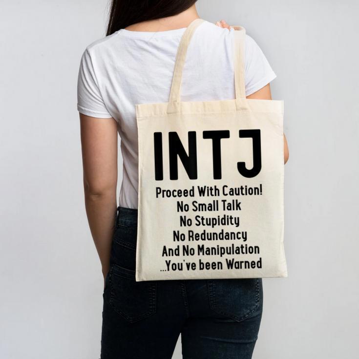 INTJ Rules Architect Personality Type Introvert Canvas Tote Bag