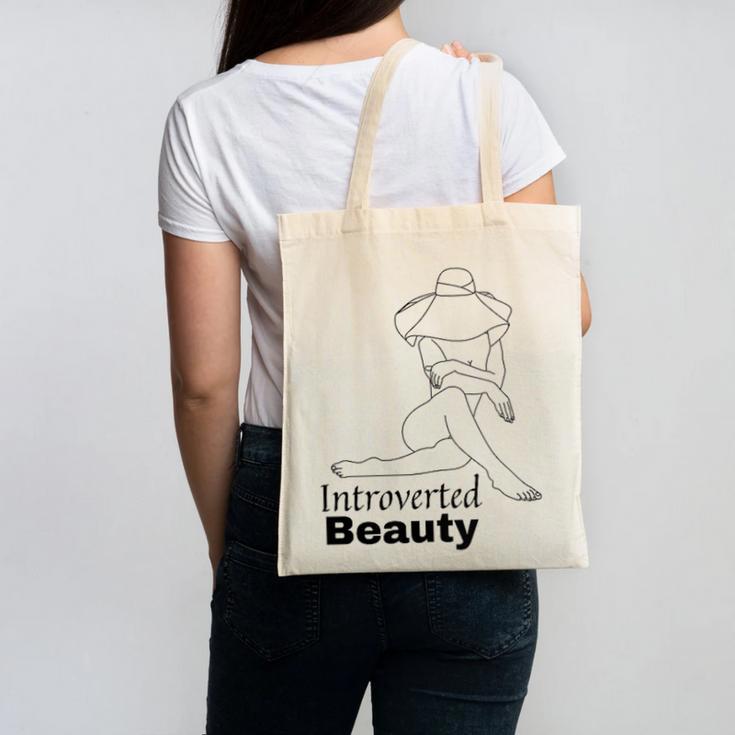 Introvert Health Aware Acceptance Beauty Art Canvas Tote Bag