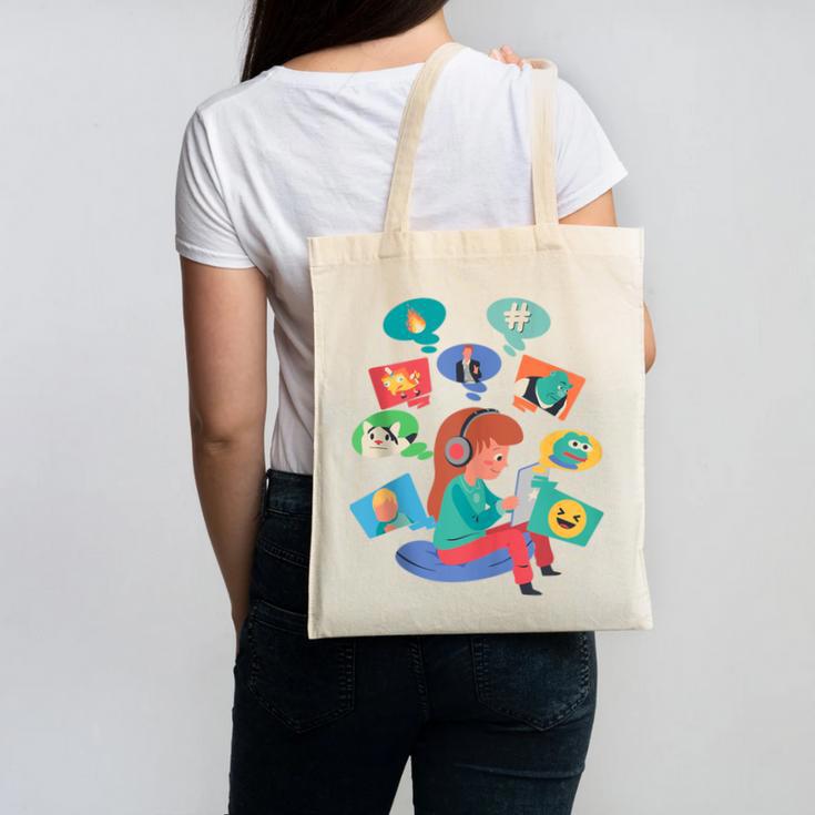 Introvert Meme Anti People Antisocial Meme Lovers Canvas Tote Bag