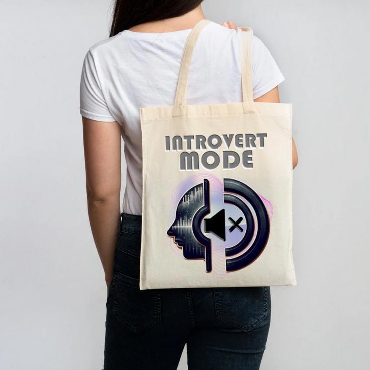 Introvert Mode Finding Inner Peace In Silence Canvas Tote Bag