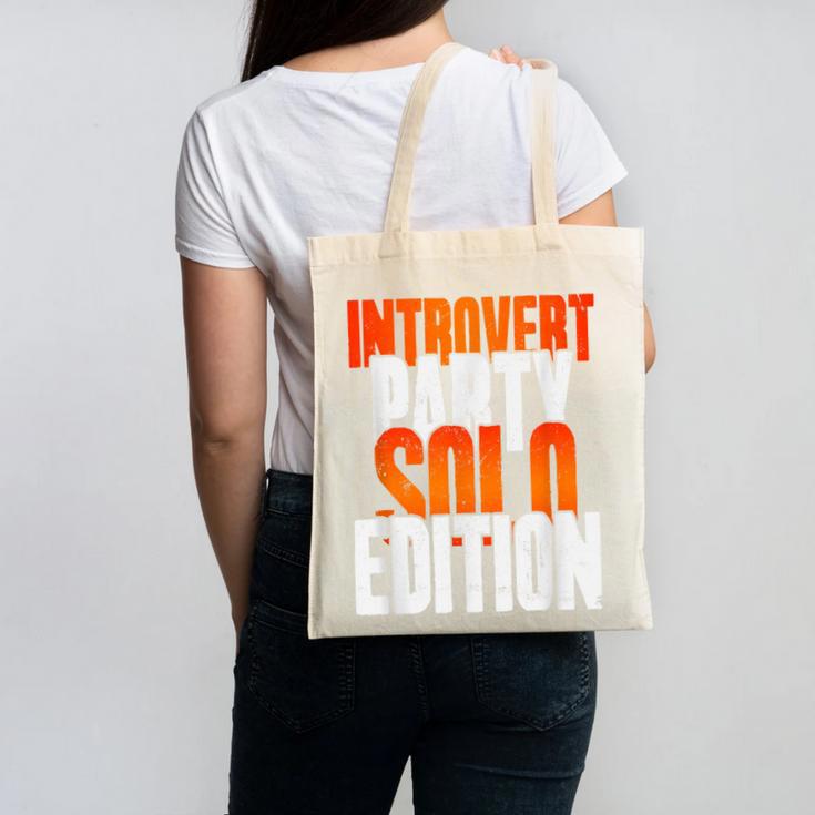 Introvert Party Solo Edition Sarcastic People Hater Canvas Tote Bag Introvert Party Solo Edition Sarcastic People Hater Canvas Tote Bag