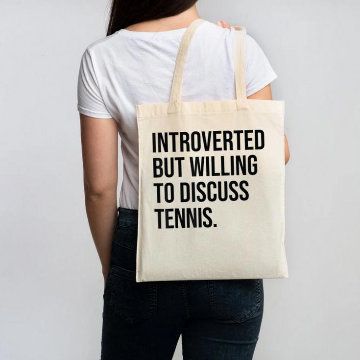 Introverted Tennis Player Tennis Introvert Canvas Tote Bag