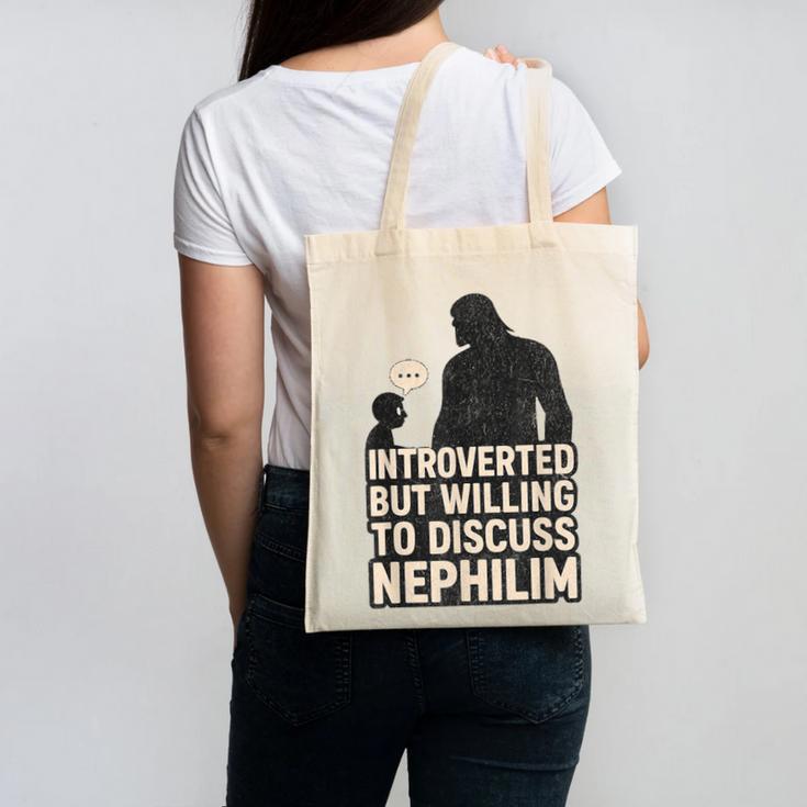 Introverted But Willing To Discuss Nephilim Tee Canvas Tote Bag