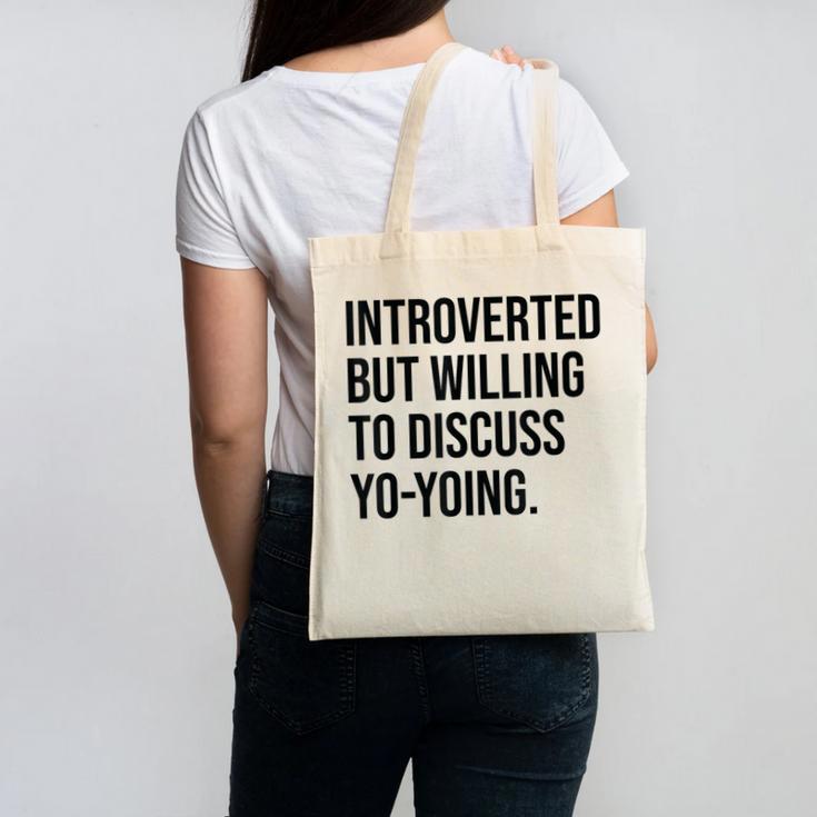 Introverted Yoyo Toy Player Yo-Yo Introvert Canvas Tote Bag