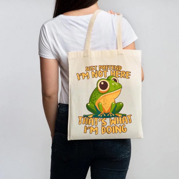 Introverts Thats What Im Doing Just Pretends Canvas Tote Bag