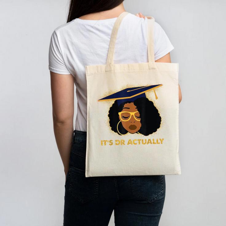 Its Doctor Actually Graduation Healthcare Afro Women Canvas Tote Bag