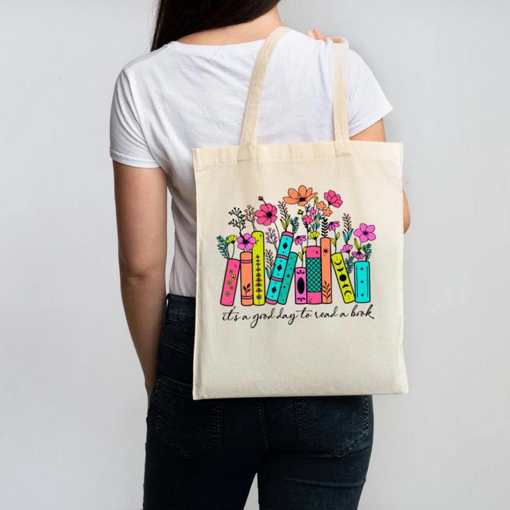 It's A Good Day To Read A Book Floral Book Lovers Librarian Canvas Tote Bag