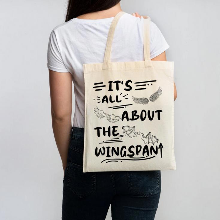 It's All About The Wingspan For Book Lover Canvas Tote Bag