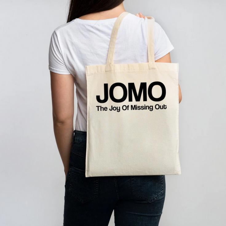 JOMO Joy Of Missing Out Fomo Fear Cozy Introvert Joke Canvas Tote Bag