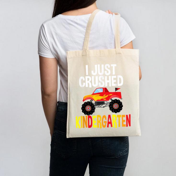 I Just Crushed Kindergarten Monster Graduation Shirt Canvas Tote Bag