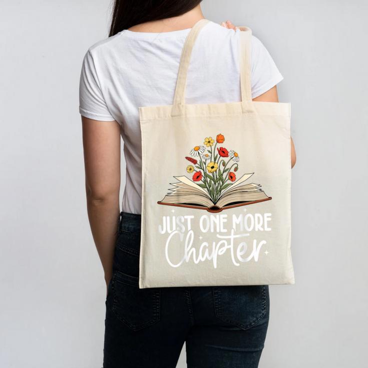 Just One More Chapter Floral Book Reading Girl Bookworm Canvas Tote Bag Just One More Chapter Floral Book Reading Girl Bookworm Canvas Tote Bag