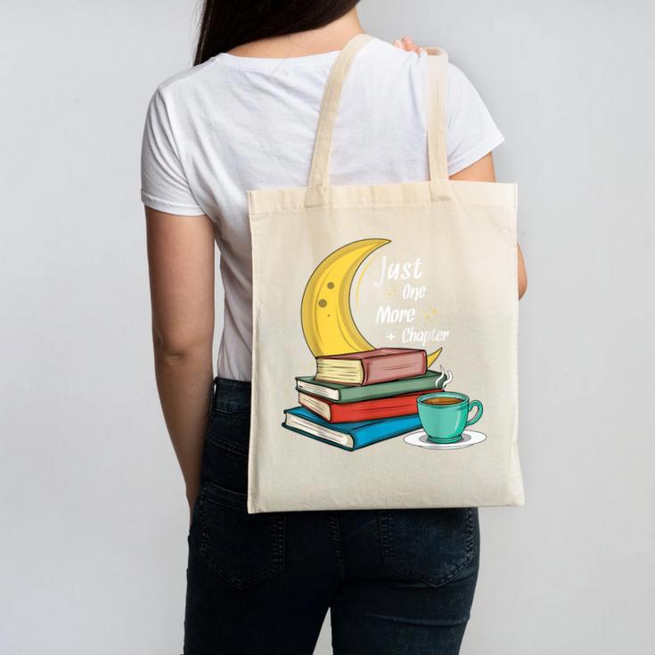 Just One More Chapter Love Book Reading Canvas Tote Bag