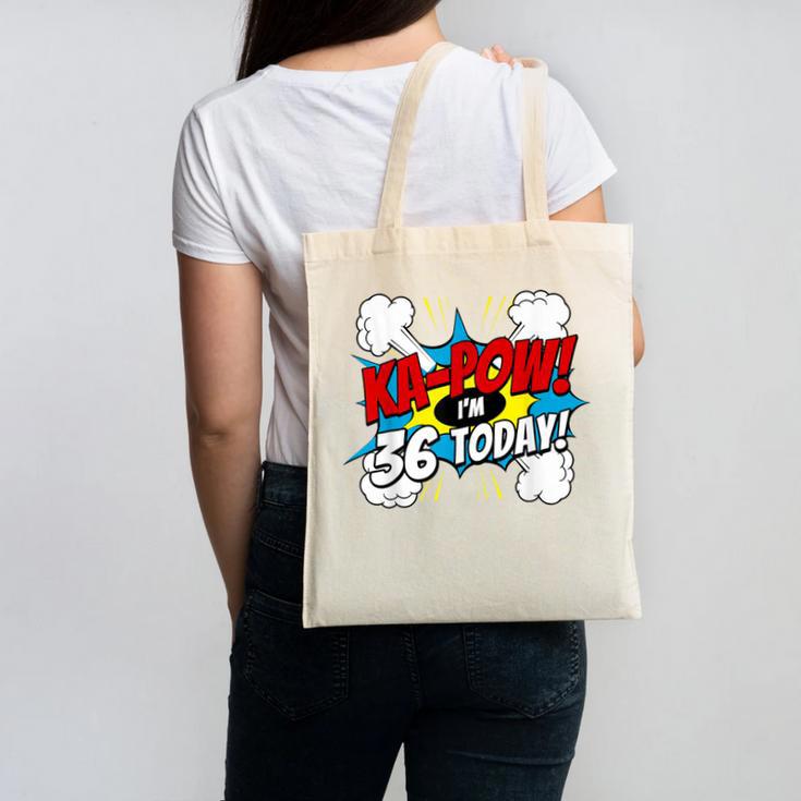Ka-Pow 36 Years Old Comic Book 36th Birthday Super Hero Canvas Tote Bag