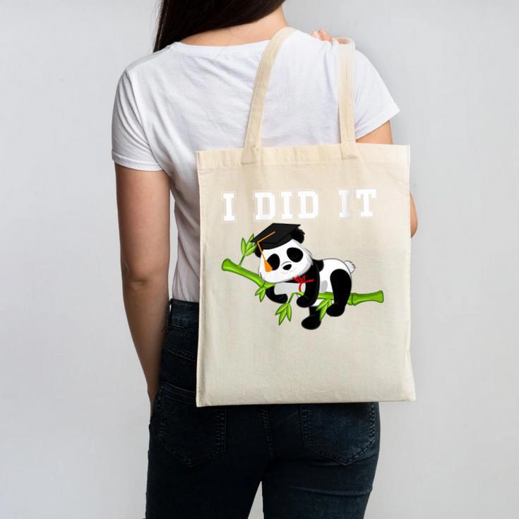 I Did It Kawaii Panda With Graduation Cap Diploma Canvas Tote Bag