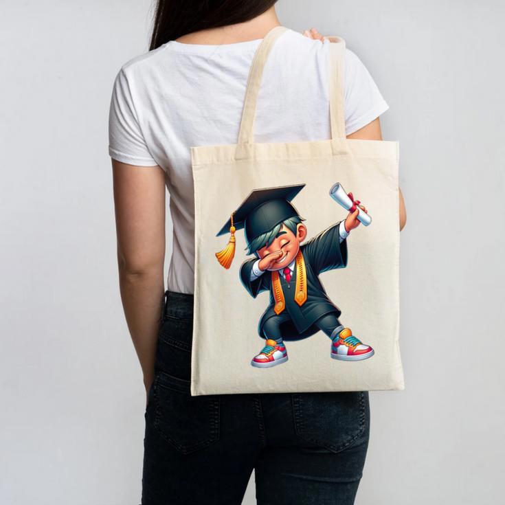 Kids Boys Grad Dabbing Graduation Class Of 2025 Canvas Tote Bag