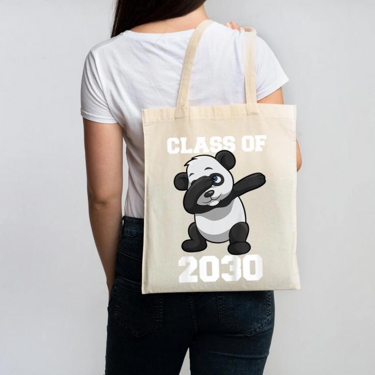 Kids Class Of 2030 Shirt Graduation Dabbing Panda Shirt Canvas Tote Bag