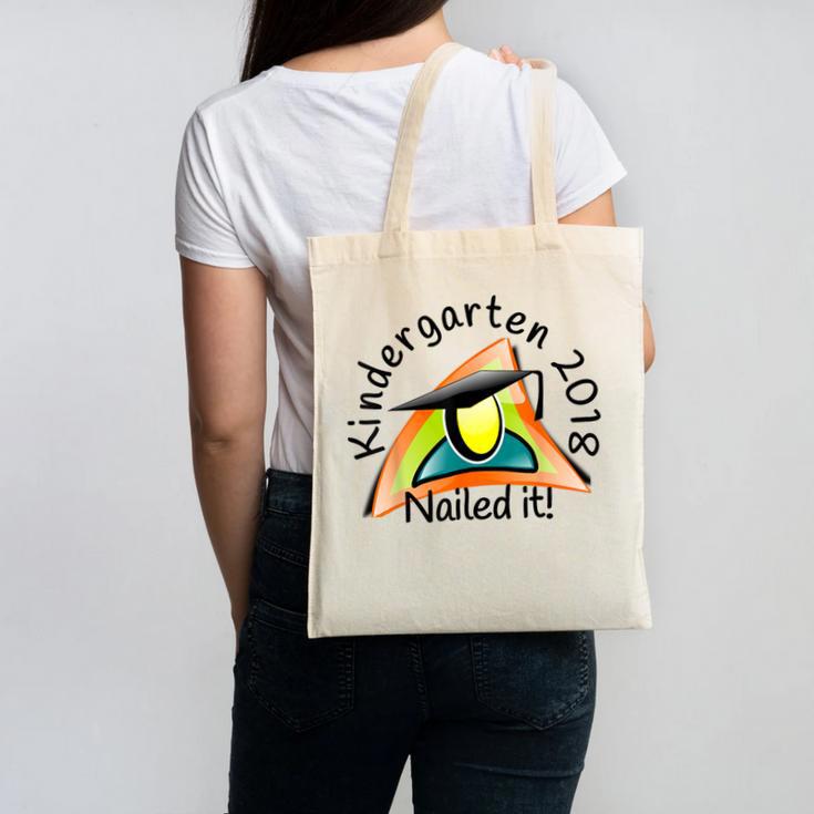Kids Kindergarten 2018 Nailed It Graduation Canvas Tote Bag