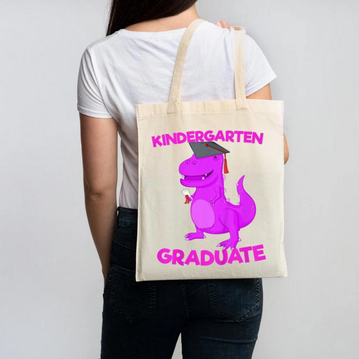 Kids Kindergarten Graduation Idea For Girls Dinosaur Canvas Tote Bag
