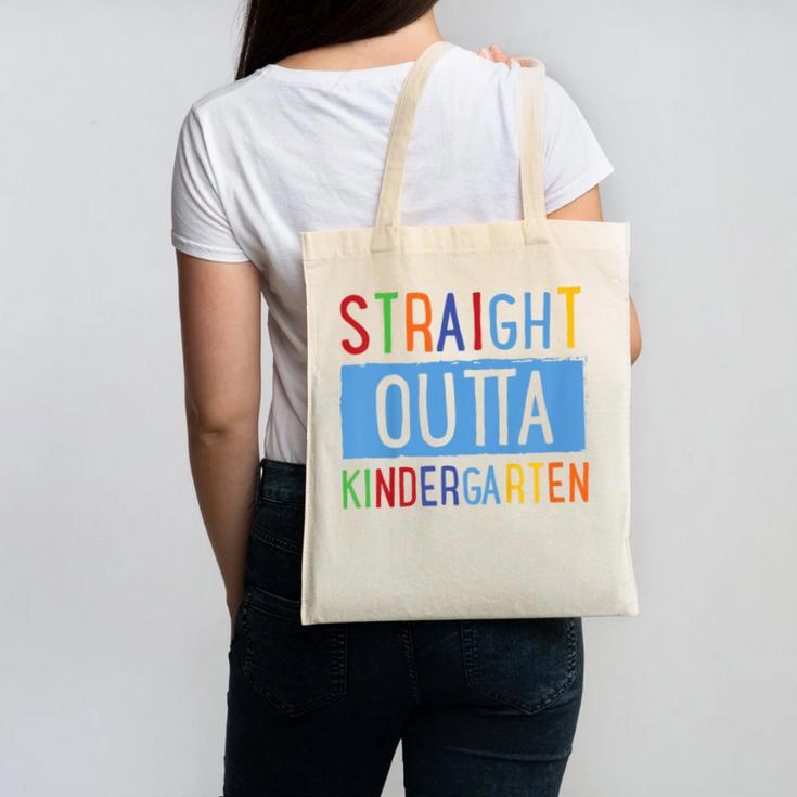 Kids STRAIGHT OUTTA KINDERGARTEN T-SHIRT FUNNY GRADUATION GIFT Canvas Tote Bag