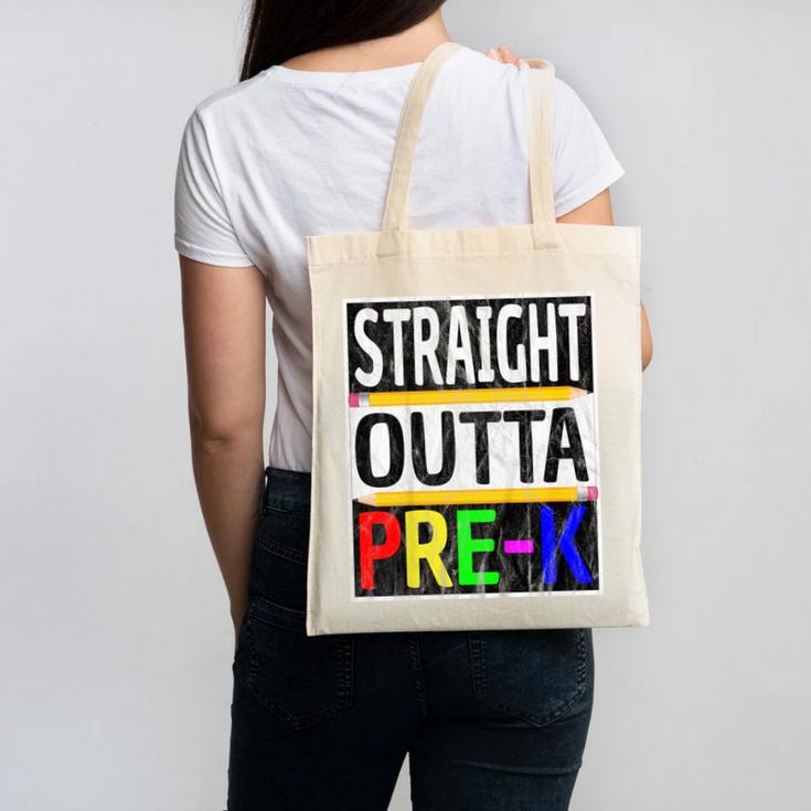 Kids Straight Outta Pre-K Graduation Canvas Tote Bag