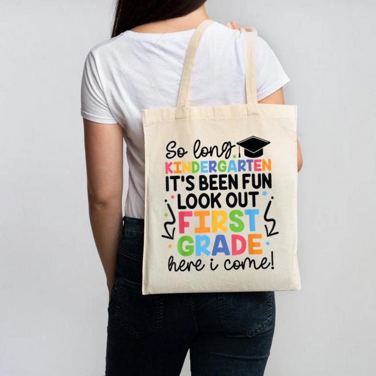 Kindergarten Graduation Graduate 1st Grade Here I Come Kids Canvas Tote Bag